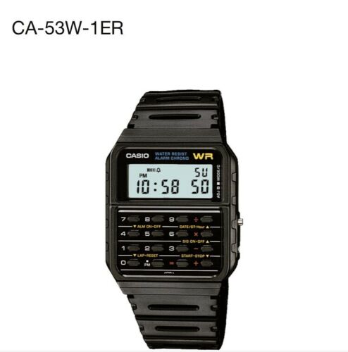 Casio Ca 53w 1er Mens Limited Edition Back To The Future Calculator Black Watch Watchcharts