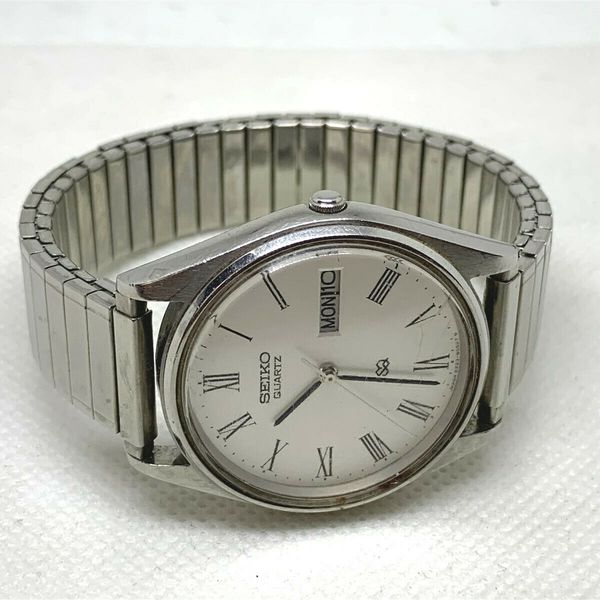 Men's Seiko SQ Quartz Stainless Steel Wristwatch (model 8223-8019 A6 ...