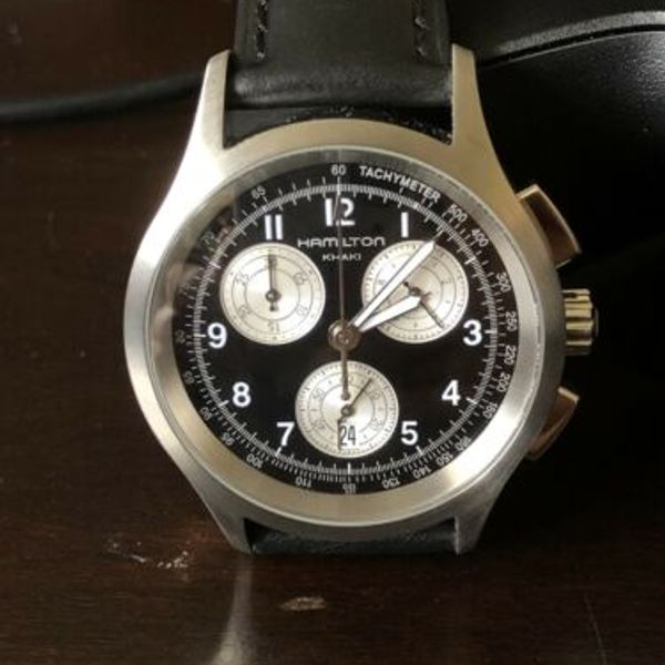 HAMILTON Khaki Chronograph Quartz, H764120 Steel men's watch ...