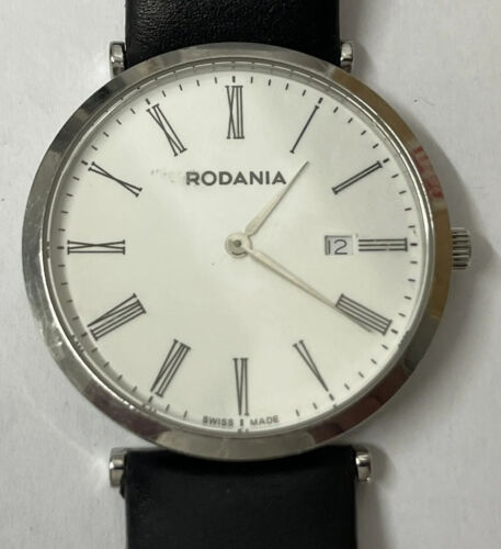 Vintage Rodania Wrist Watch, Steel/chrome case Sapphire Crystal