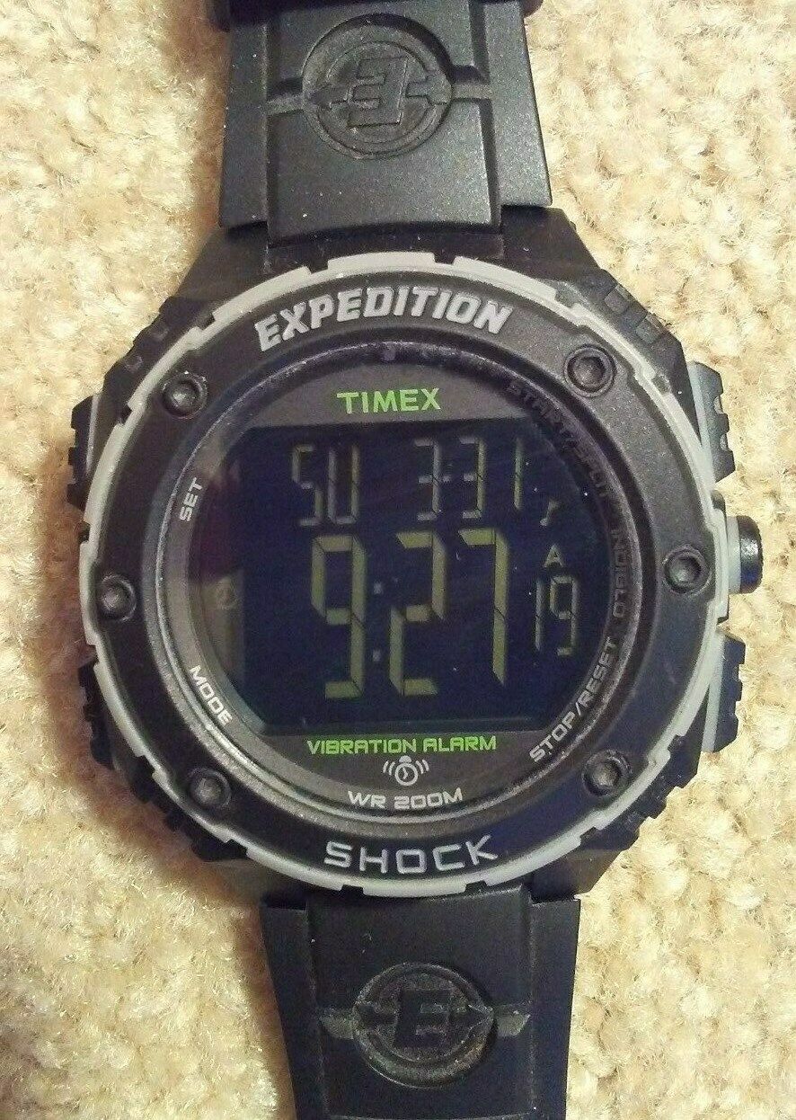 timex expedition shock vibration alarm watch