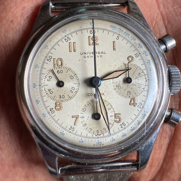 Rare Vintage 1940's Universal Geneve Compax Chronograph, Serviced ...