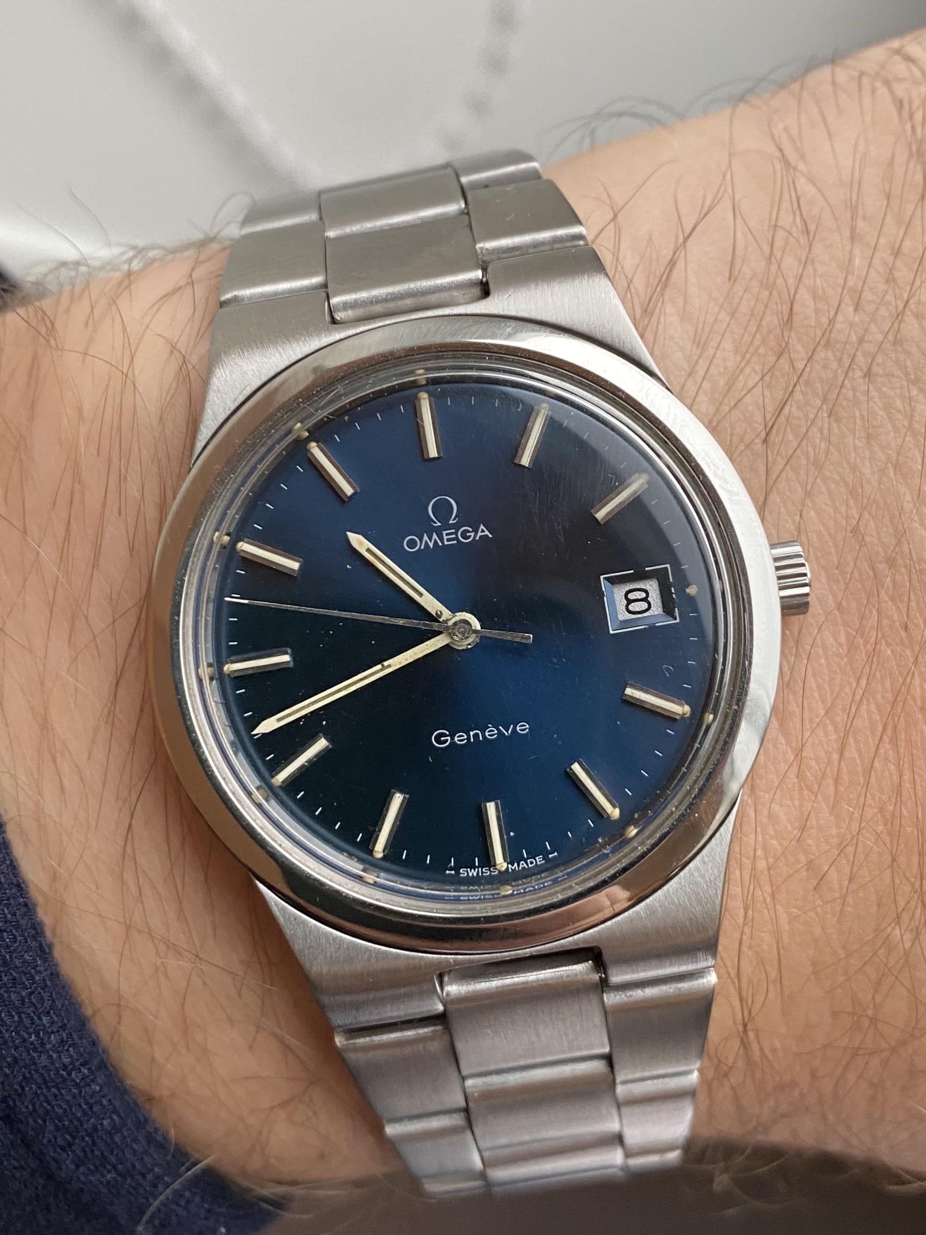 Omega geneve blue hot sale