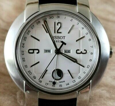 TISSOT L861 Triple Date DAY DATE MONTH Moonphase Stainless Steel