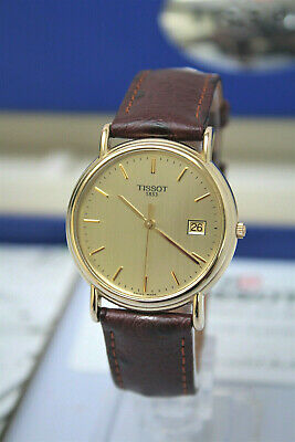 TISSOT OROVILLE SOLID 18K GOLD MENS WATCH EXCELLENT BOXED