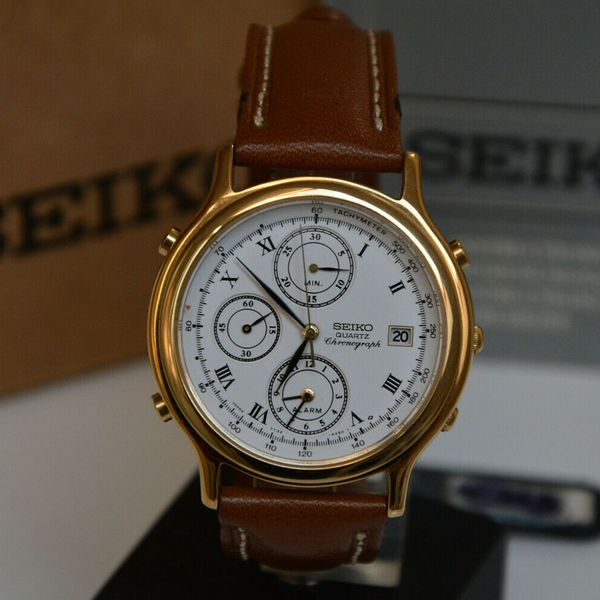 Fond De Boîtier En Acier Pour Montre Seiko Vintage 7T32 Ou 6A50 A4 - Occasion