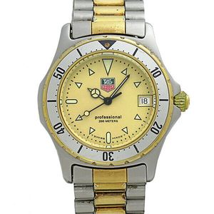 TAG HEUER Watch 2000 974.013F Men's Quartz 18K Gold Plated Date