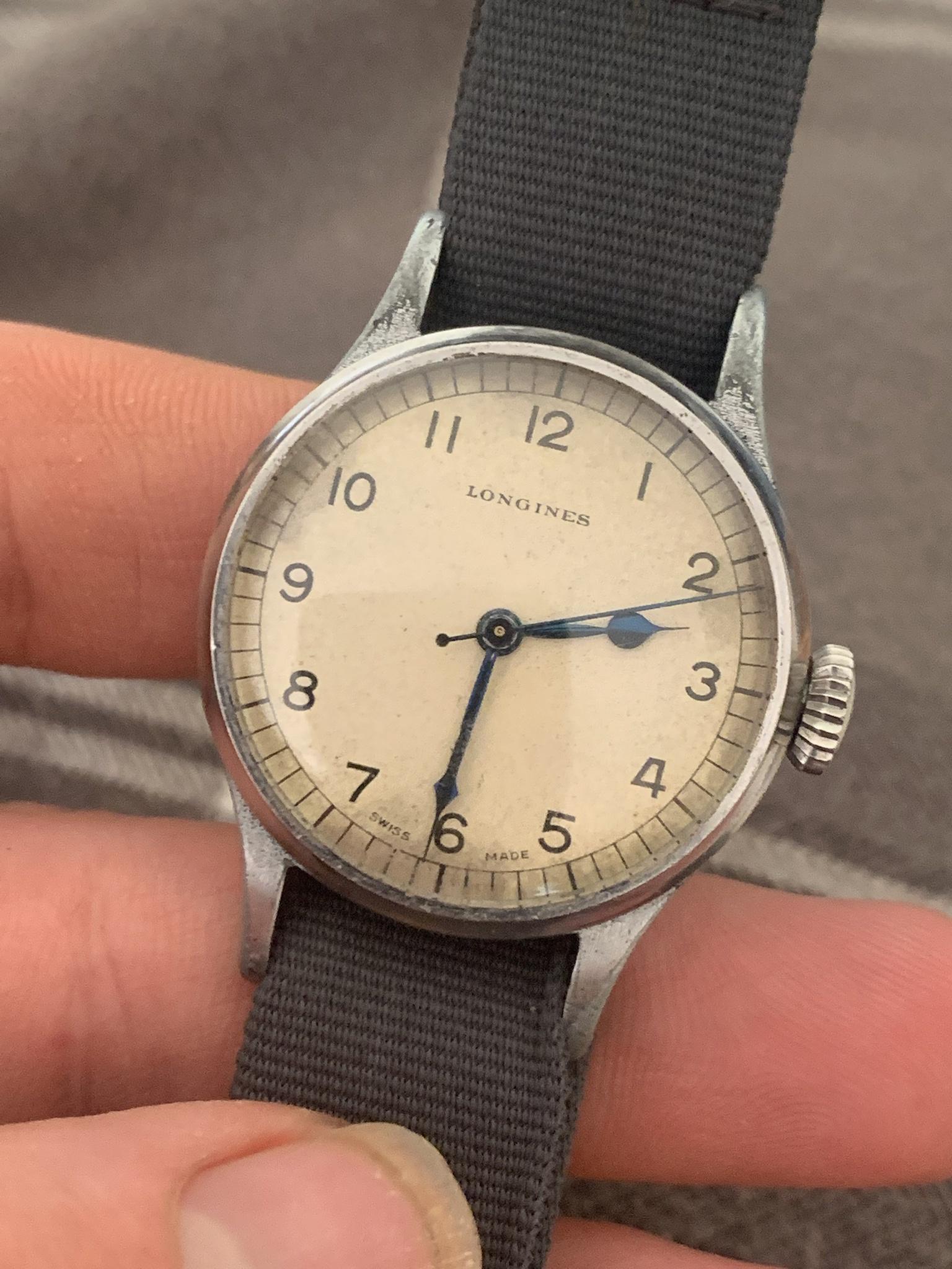 WTS Vintage 1943 Longines 4830 Military WW2 RAF 6B 159 calibre