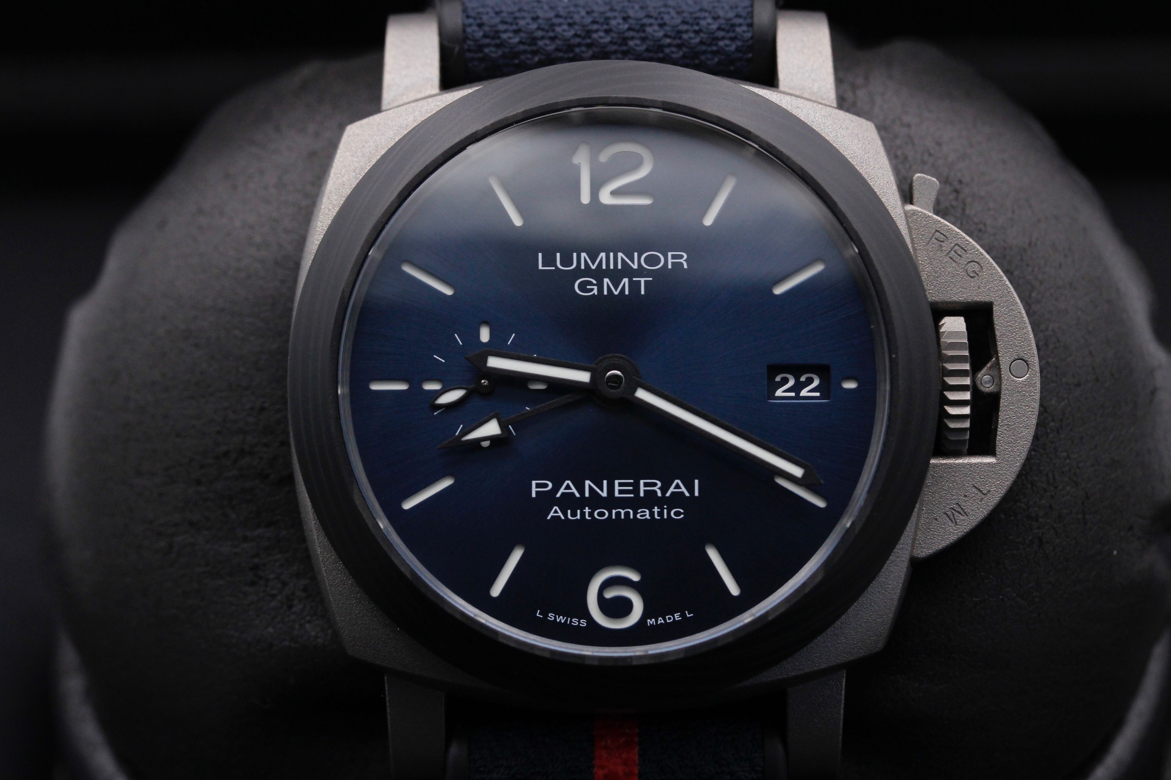 FSOT Panerai Luminor GMT PAM 1279 Blue Titanium Carbotech