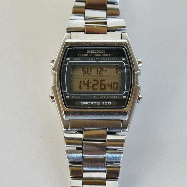 Vintage Seiko Sports 150 Alarm Chronograph LCD Watch A9045130