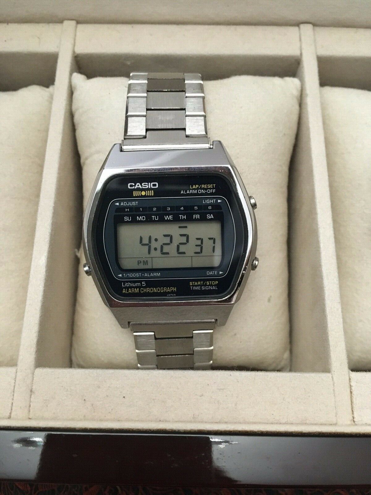 casio metal case digital watch