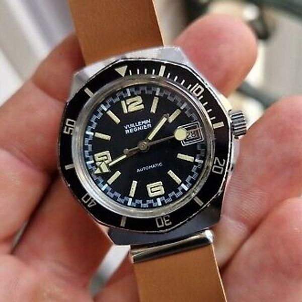Montre De Plongée Vintage Yema Sous-Marine Automatique - Boîtier Acier 37mm, Cadran Bleu - Mouvement ETA FE 4611 - Années 60
