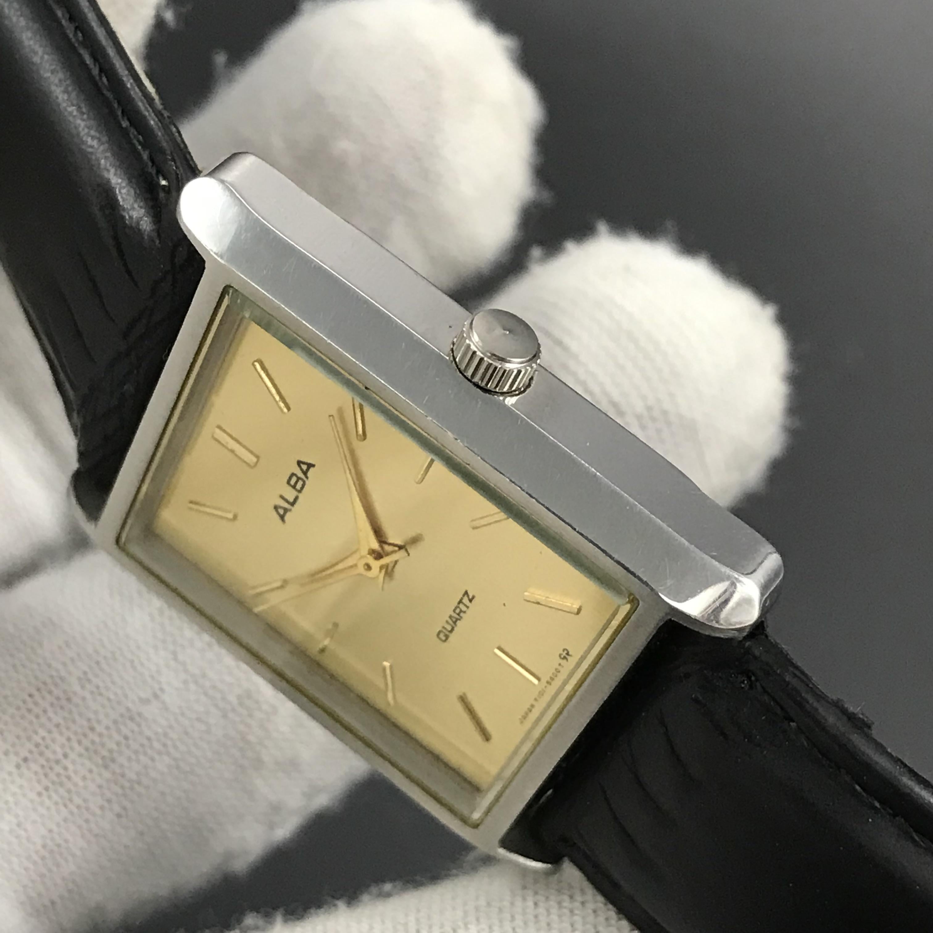 WTS] Vintage Seiko Alba Tank Shape Lining Dial Japan Men's Quartz