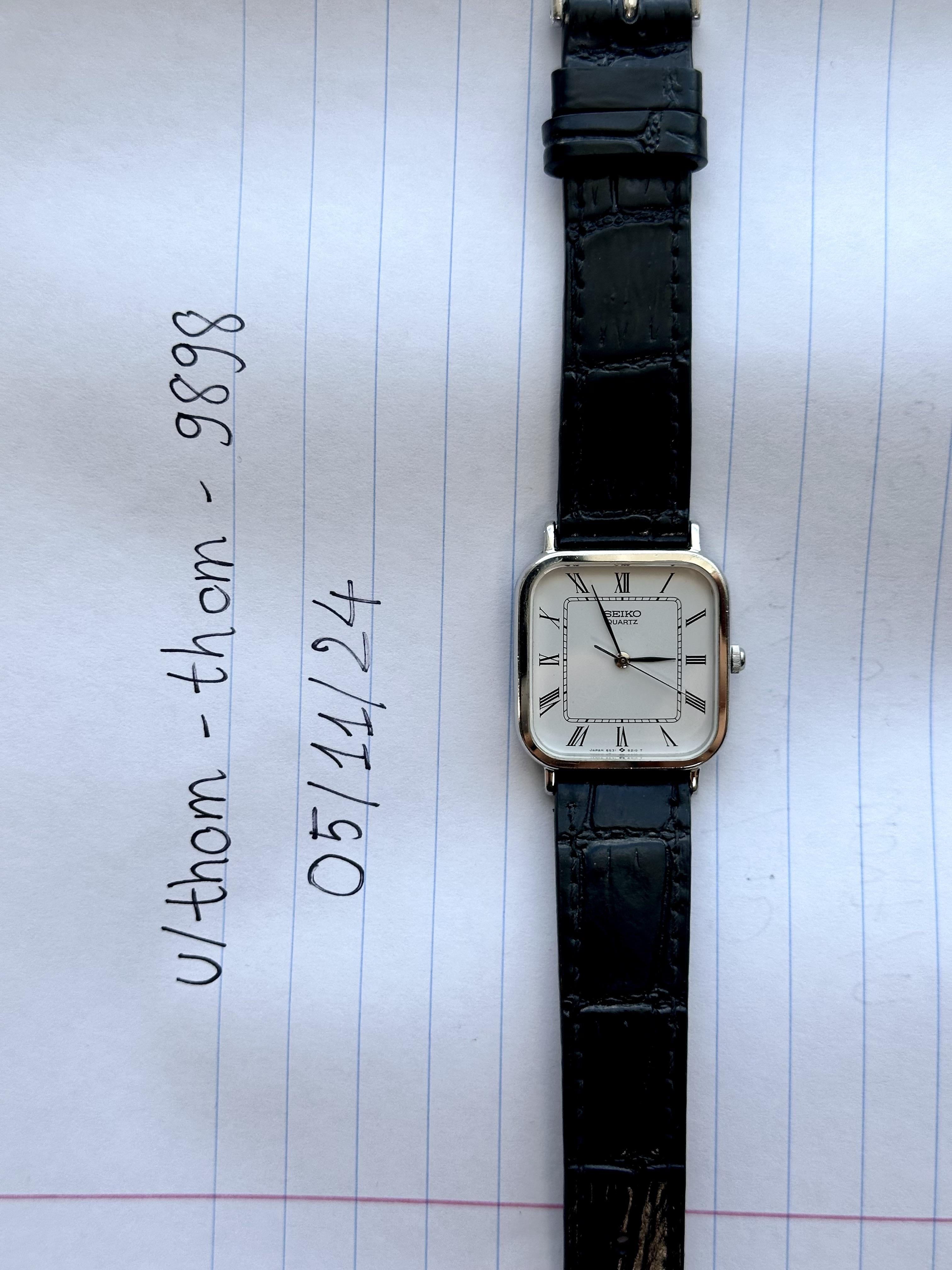 WTS] 1984 JDM Seiko Vintage Square Watch with Roman Numerals