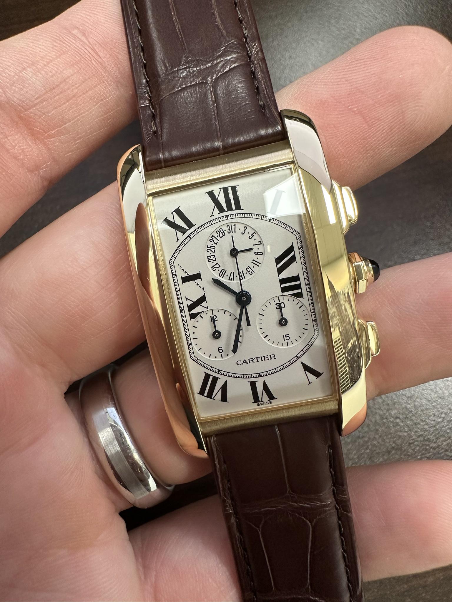 WTS Cartier Tank Americaine Chronoreflex reference W2601156