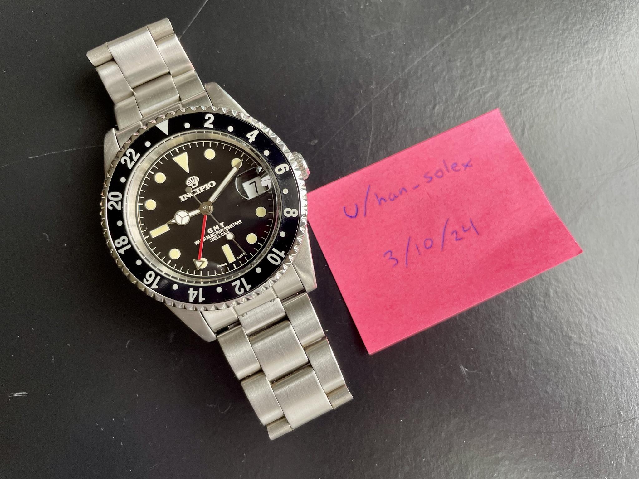 WTS] Incipio V “GMT Master” 1/400 ETA 2893-2 Japanese Market Exclusive |  WatchCharts Marketplace