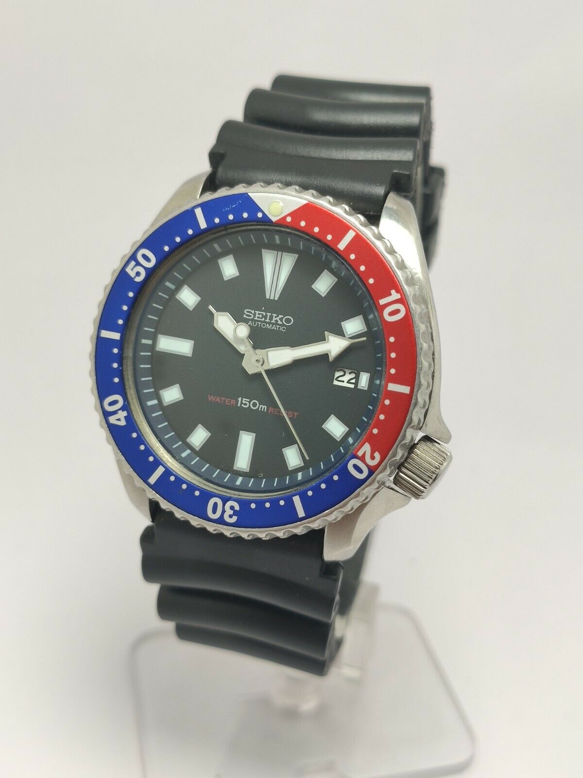 SEIKO 150M SCUBA DIVERS DATE MEN S WATCH 7S26 7039 PEPSI SN