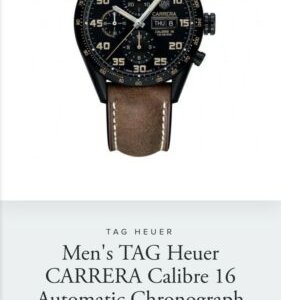 TAG Heuer - Carrera Chronograph Calibre 16 : CV2A84.FC6394 : SOLD OUT :  black dial