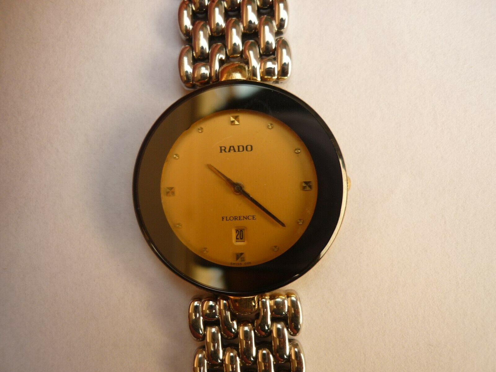 Rado Florence 160.3677.2 Quartz Date Sapphire Glass Swiss Men's