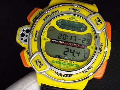 SEIKO VINTAGE DIGITAL WATCH SKI THERMO GIUGIARO MILITARY