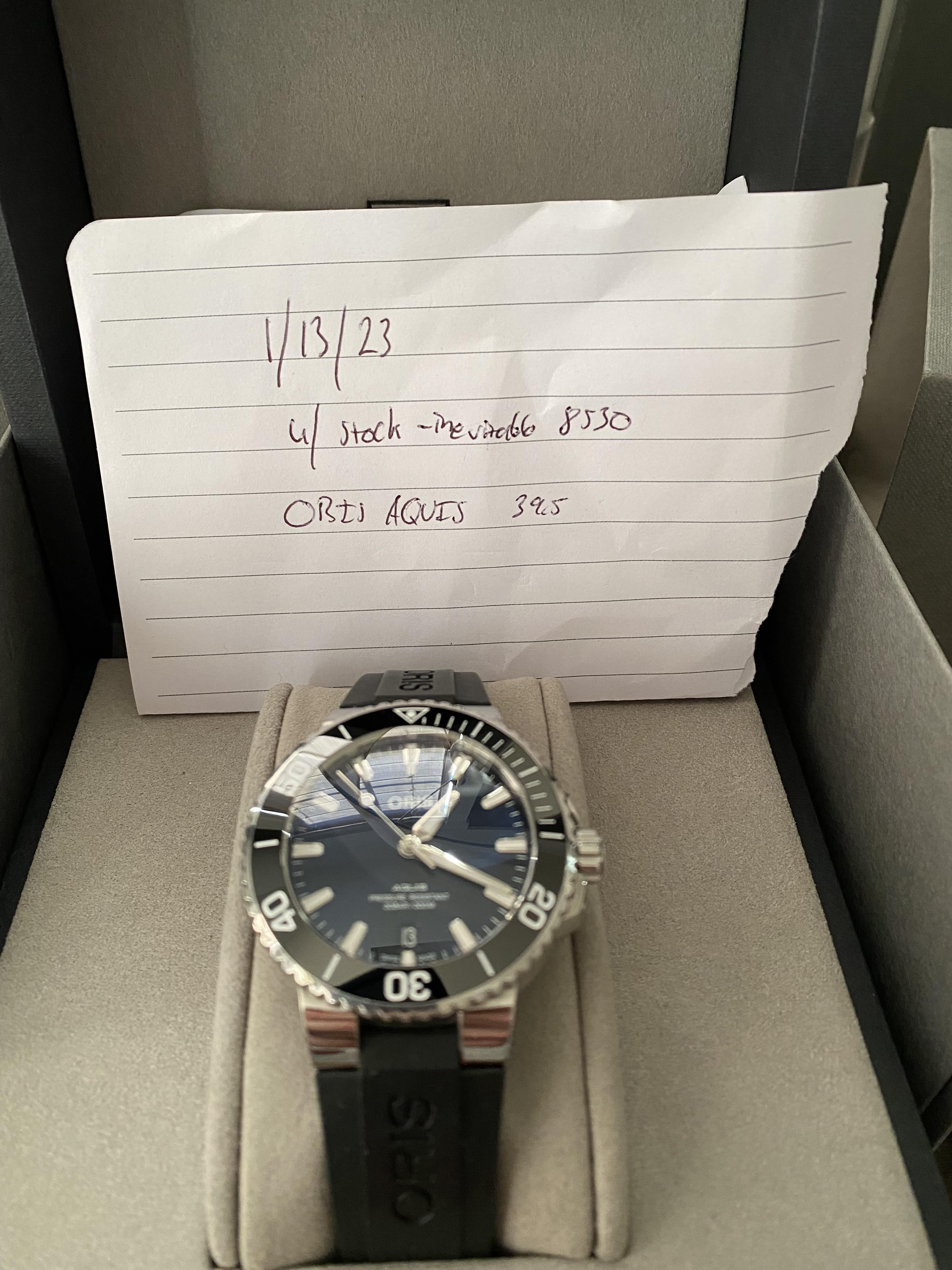 WTS ORIS AQUIS GS SBGX261 CHRISTOPHER WARD SELLING TOGETHER