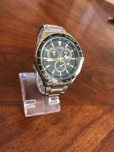 Citizen Eco-Drive Chronograph Watch Steel/Gold H500-S103657 + Box