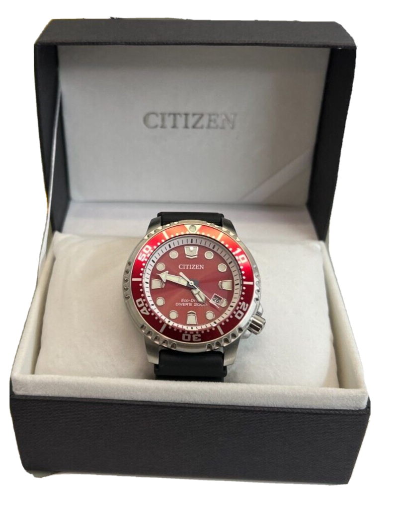  Citizen Eco-Drive Promaster Red Dial Men's Watch