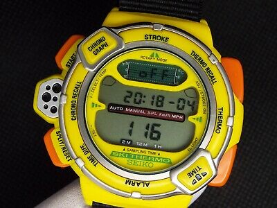 SEIKO VINTAGE DIGITAL WATCH SKI THERMO GIUGIARO MILITARY