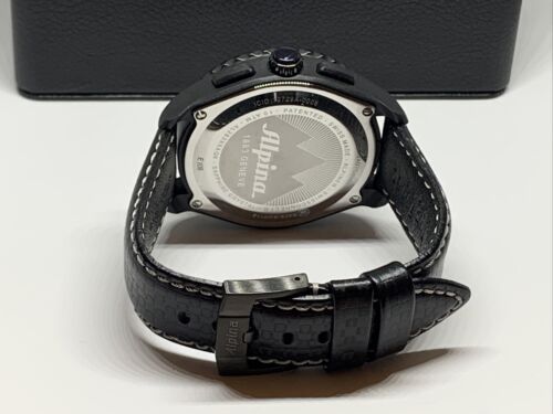 Alpina AL283X5AQ6 Men s Black Leather Analog Digital Black Dial