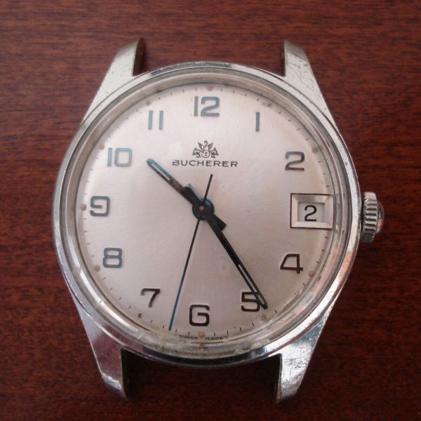 Bucherer Vintage Men's Watch Manual Wind Blued 17 Jewel Runs WatchCharts