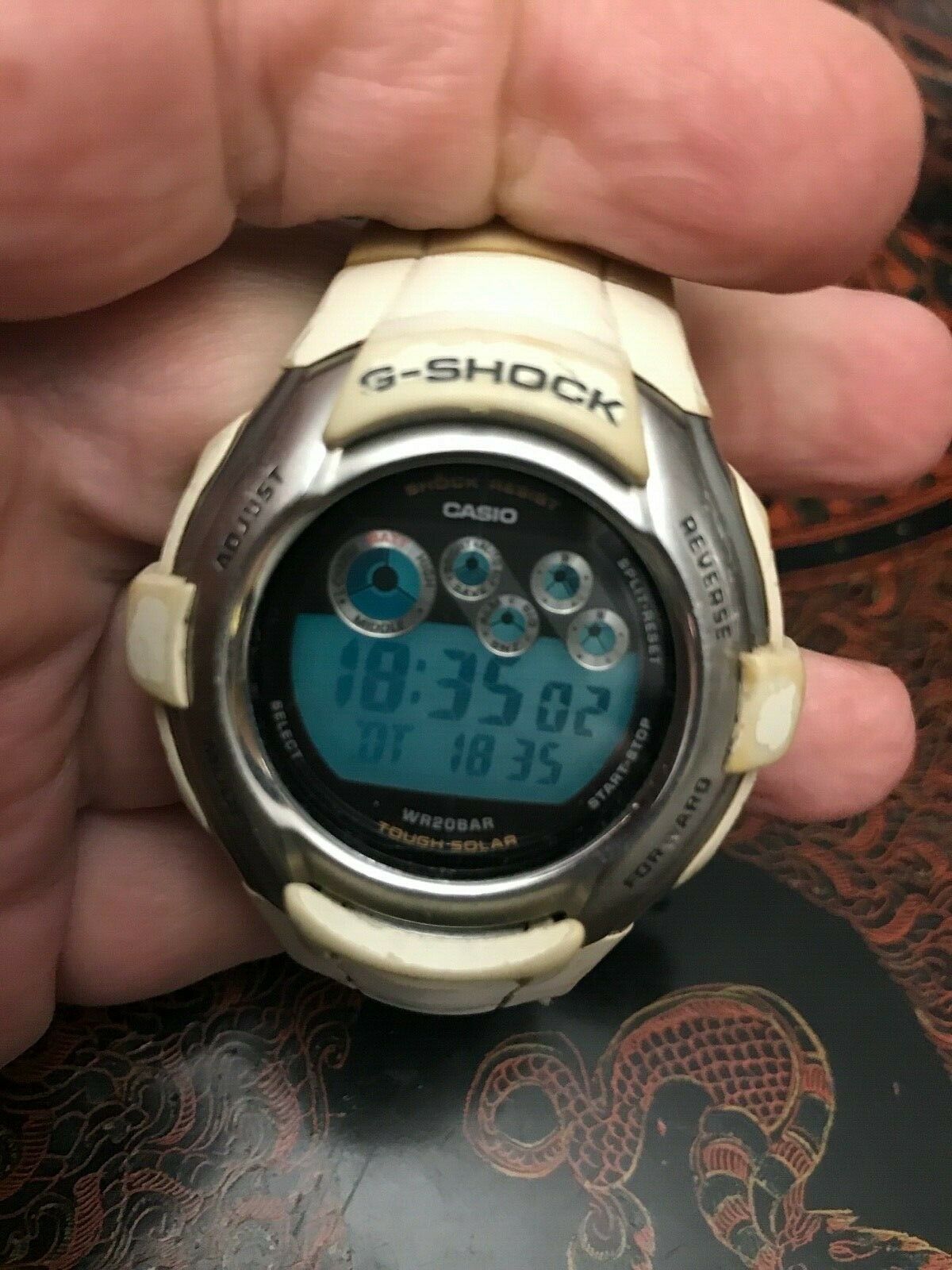 動作品 美品 CASIO G-SHOCK G-7302RL-4JF 2895 タフソーラー ブラック