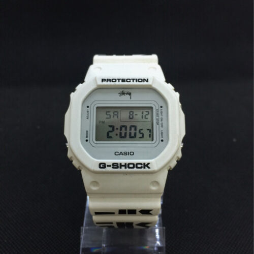 Casio G-Shock Stussy DW-5600VT 37mm White w/ Case From Japan 002