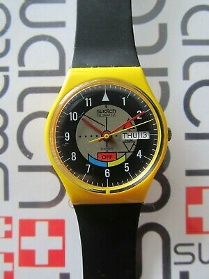 1985年Swatch GJ700 YAMAHA RACER ヤマハ レーサ Swatch Yamaha Racer GJ700 Standard Gents 34mm Vintage Box | eBay