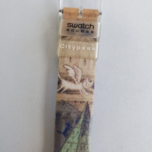 Swatch Map Vintage 1998 Swatch Access City Pass Rome Map Watch, 35MM, New Battery ...