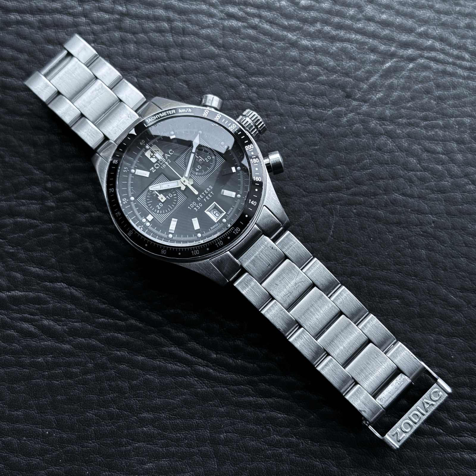 ZODIAC VINTAGE ASTRORACER ZO3807 CHRONOGRAPH QUARTZ SWISS