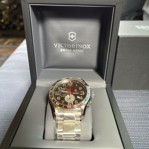 Victorinox swiss army 241280 Chrono Classic XLS Quartz Black Dial Men s Watch WatchCharts Marketplace