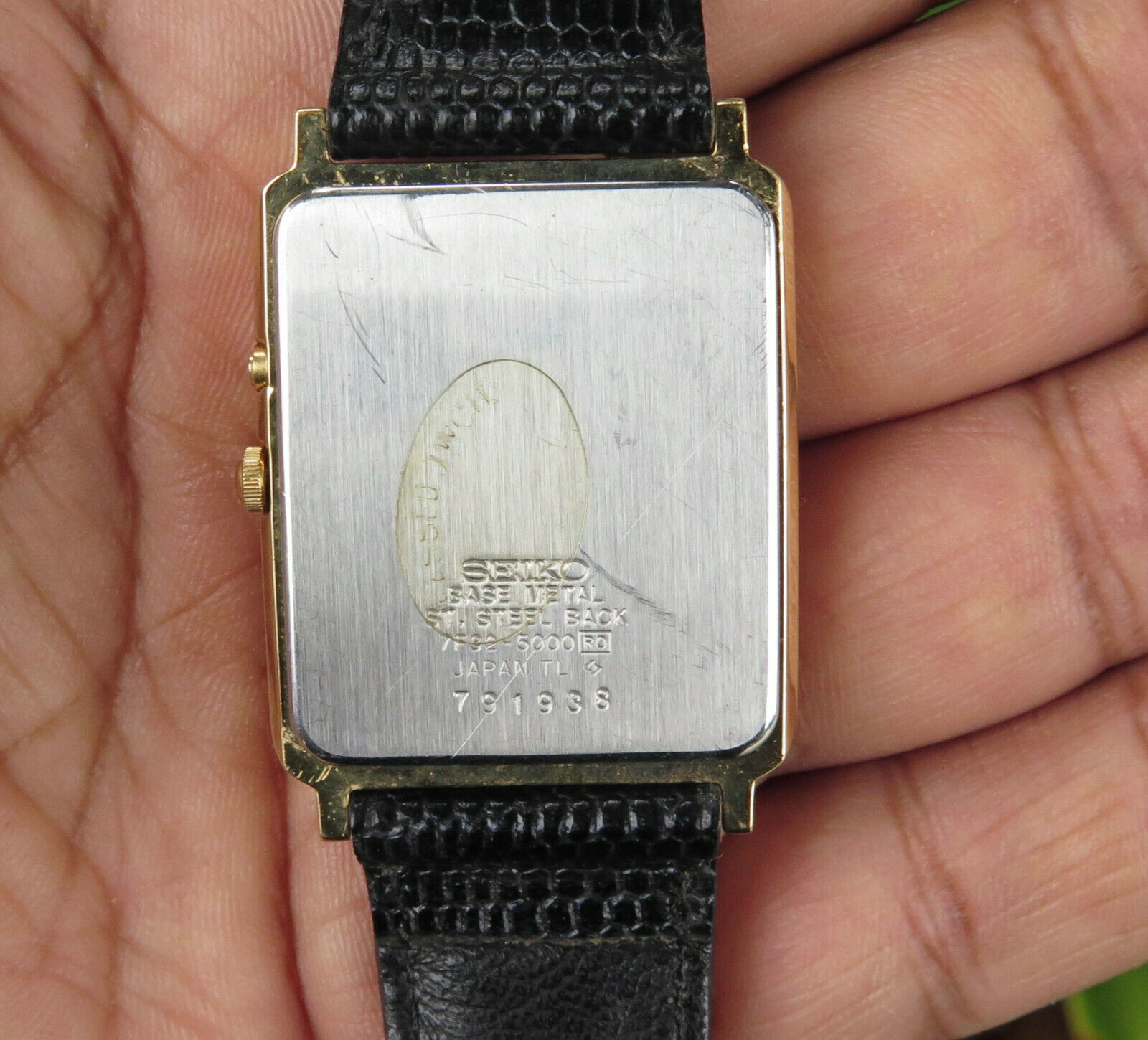 Rare Vintage SEIKO Moon Phase 7F32-5000 Quartz Watch Scarce