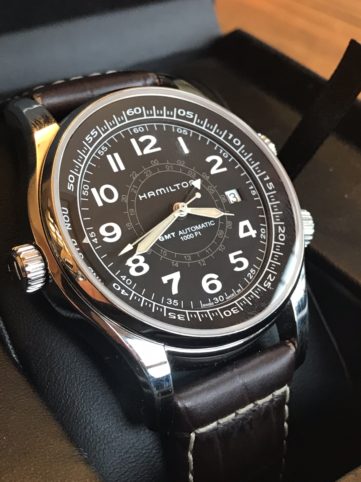 Hamilton khaki skymaster on sale utc