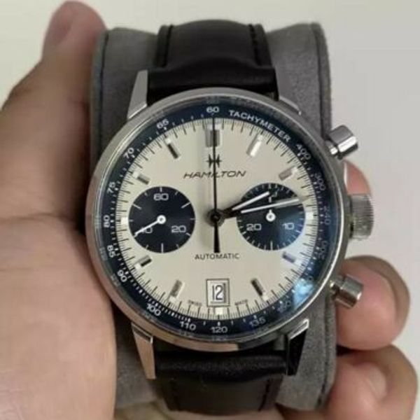 HAMILTON INTRAMATIC CHRONOGRAPH H38416711 PANDA DIAL 40MM F/S ...