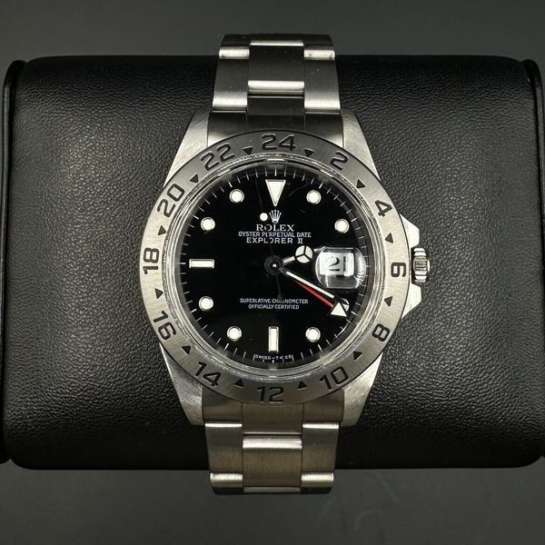 Rolex Explorer II 16570 Black Dial Stainless Steel 40mm Automatic Watch ...