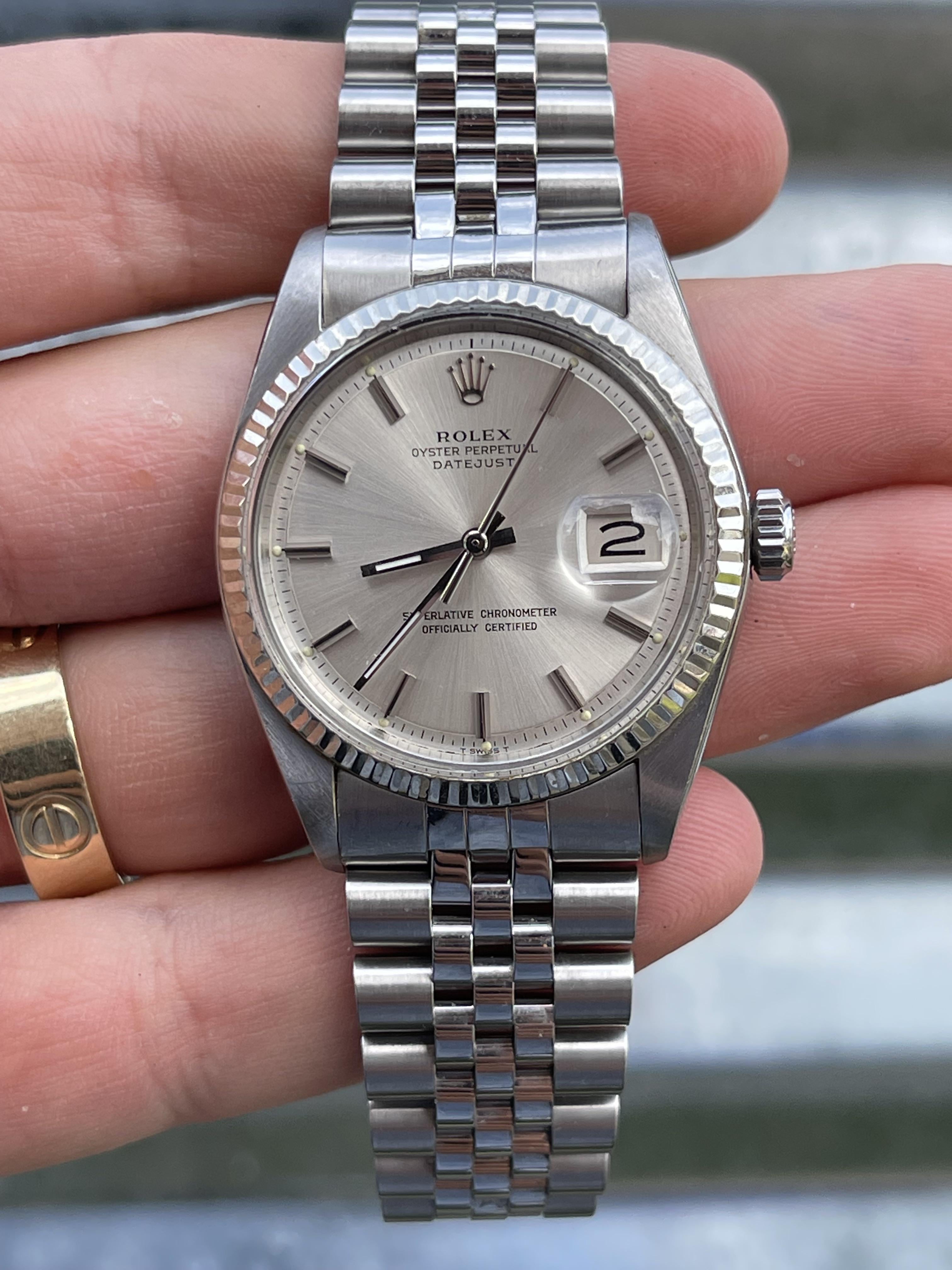 WTS 1976 Rolex Datejust Reference 1601 White Gold Bezel 36mm