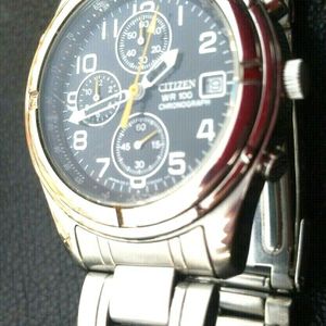 Citizen Chronograph Wr 100 Gn 4 S 10 Bar Quartz Men Watch Keep On Time Watchcharts