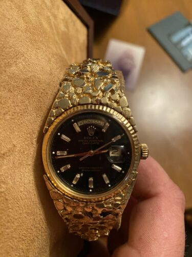rolex day date gold nugget
