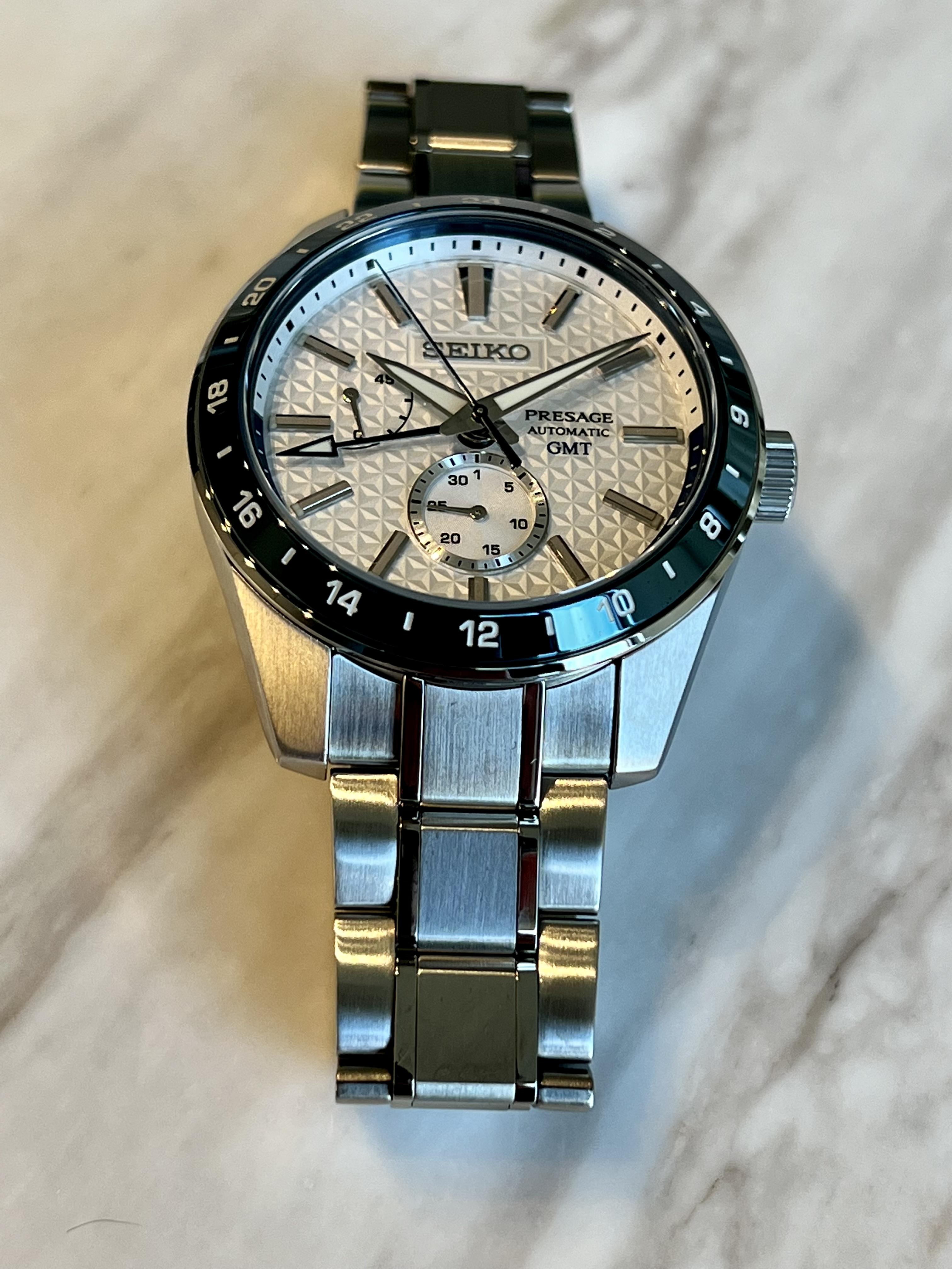 Seiko Presage Sharp Edged Series GMT SPB223