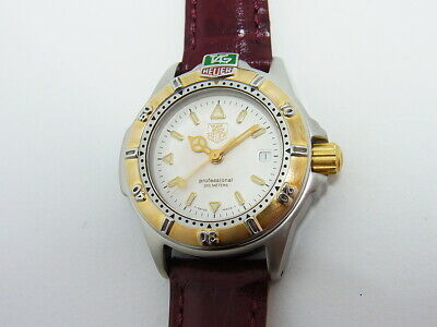 Tag Heuer 4000 Professional Ladies 32mm Leather Sapphire Watch WF