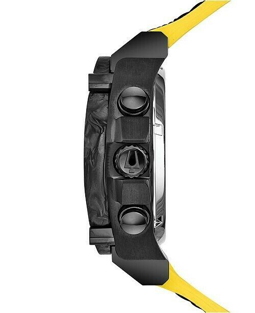 bulova precisionist men's 98b312 quartz chronograph black rubber strap watch