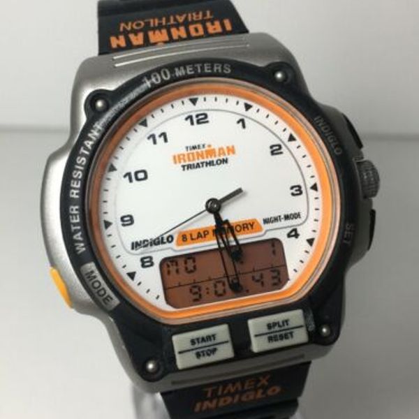 Vintage Timex Ironman Triathlon Men's 8 Lap Analog Digital Watch Indiglo  Retro | WatchCharts
