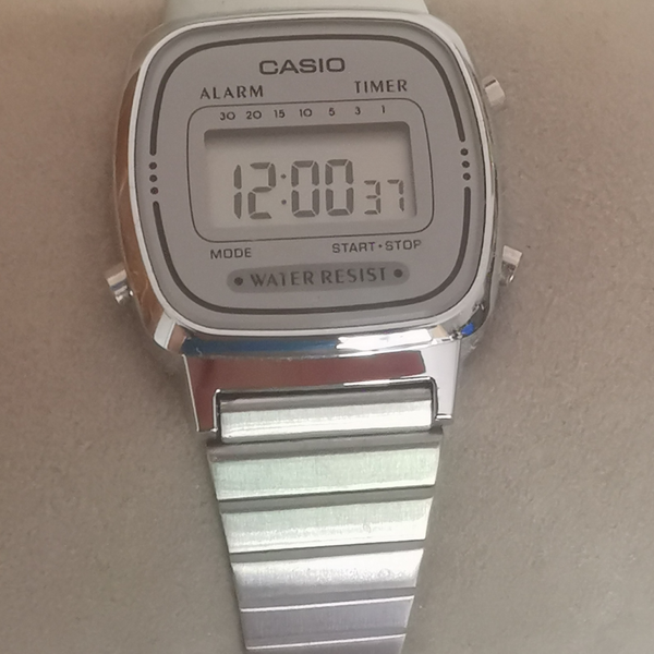 Casio LA670WE stainless steel unisex wrist watch |
