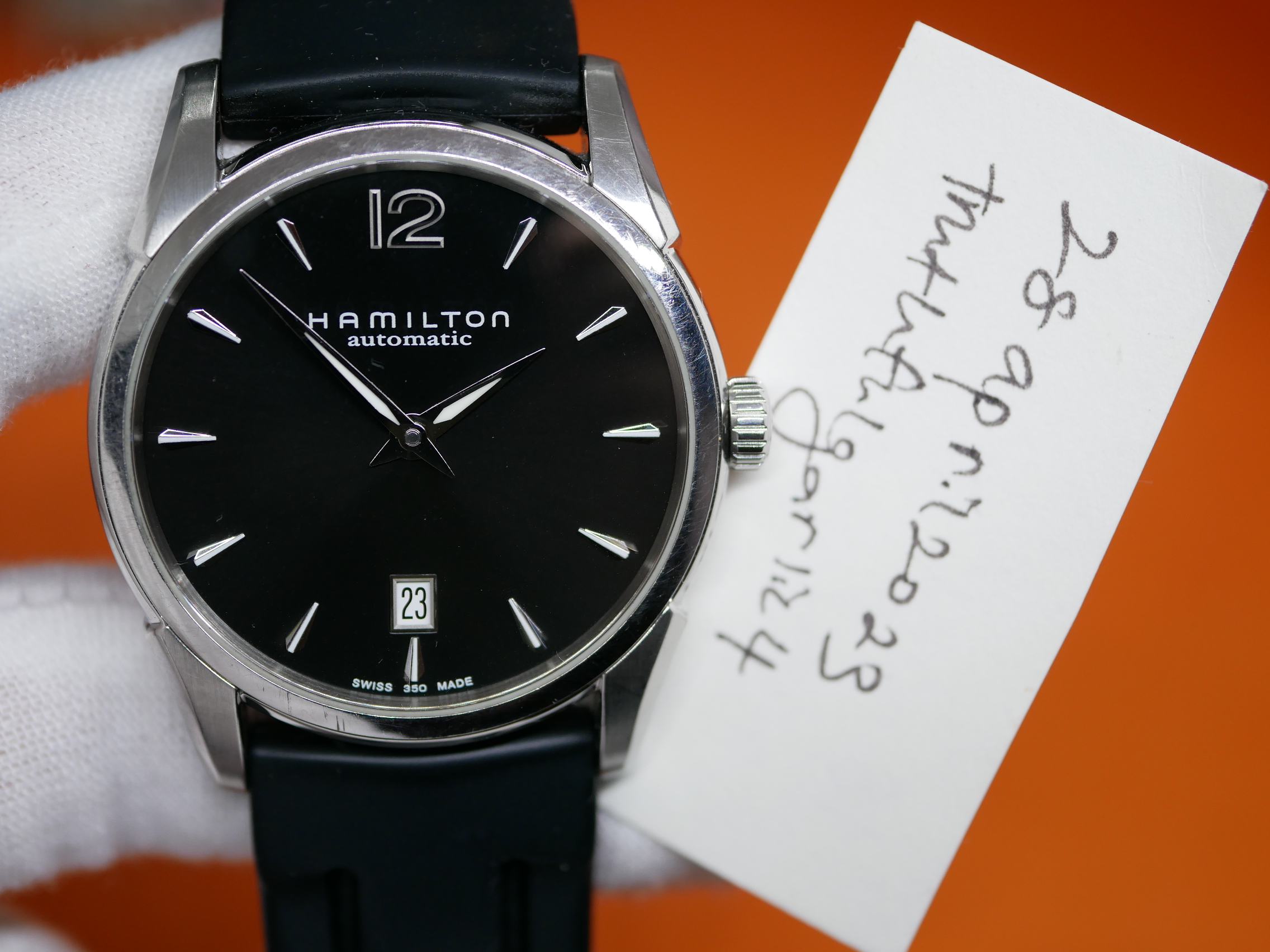 Hamilton jazzmaster hotsell slim automatic