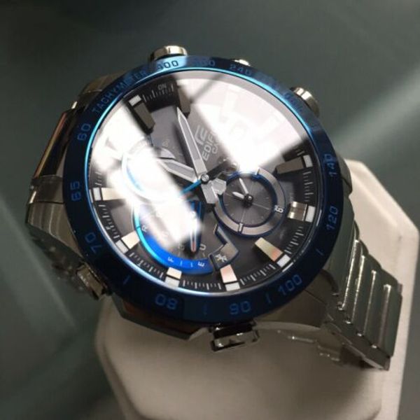 Mens Genuine Casio Edifice Bluetooth Solar EQB-800DB-1AER Smart Watch ...
